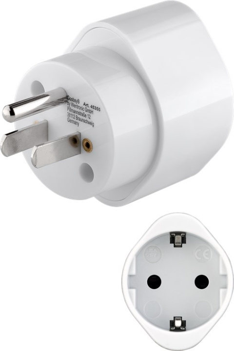 Goobay Mains Adapter US/Japan, White safety socket (type F, CEE 7/3) > US/Japan plug (type B, NEMA 5-15, 3-pin) in the group HOME, HOUSEHOLD & GARDEN / Electricity & Lighting / Travel adapters at TP E-commerce Nordic AB (C43992)