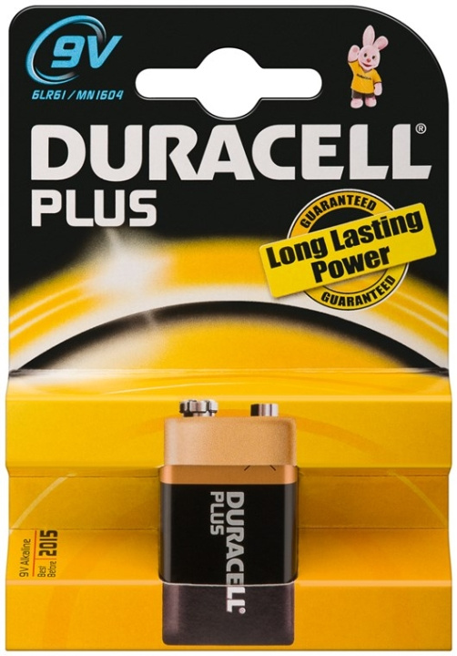 Duracell 6LR61/6LP3146/9 V Block (MN1604) batteri, 1 st. blister alkaliskt manganbatteri, 9 V in the group HOME ELECTRONICS / Batteries & Chargers / Batteries / 9V at TP E-commerce Nordic AB (C43995)
