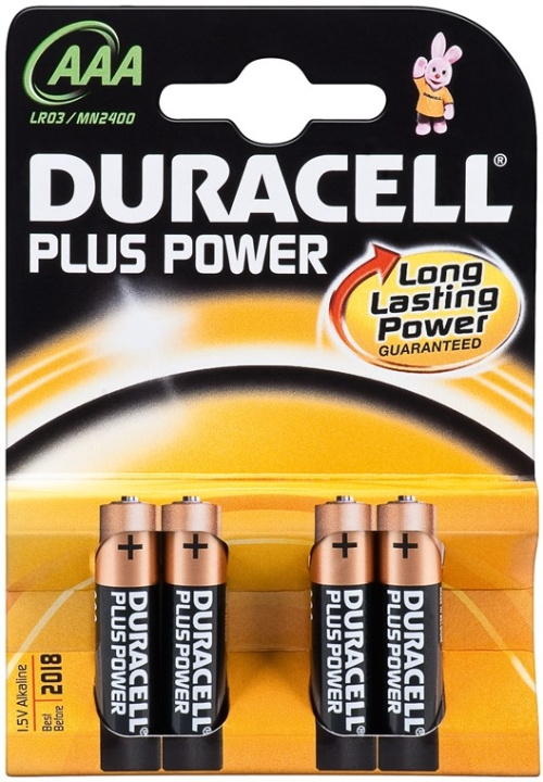 Duracell LR03/AAA (Micro) (MN2400) batteri, 4 st. blister alkaliskt manganbatteri, 1,5 V in the group HOME ELECTRONICS / Batteries & Chargers / Batteries / AAA at TP E-commerce Nordic AB (C44010)