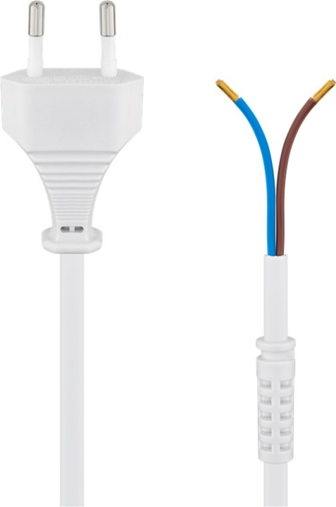 Goobay Kabel med euro-kontakt för montering, 1,5 m, vit Euro-kontakt (typ C, CEE 7/16) > lösa kabeländar in the group HOME, HOUSEHOLD & GARDEN / Electricity & Lighting / electrical installation / Accessories at TP E-commerce Nordic AB (C44021)