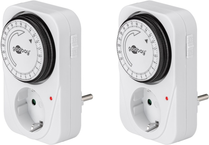 Goobay Set med 2, analog timer Lätt att använda en analog timer in the group HOME, HOUSEHOLD & GARDEN / Electricity & Lighting / Timers at TP E-commerce Nordic AB (C44043)