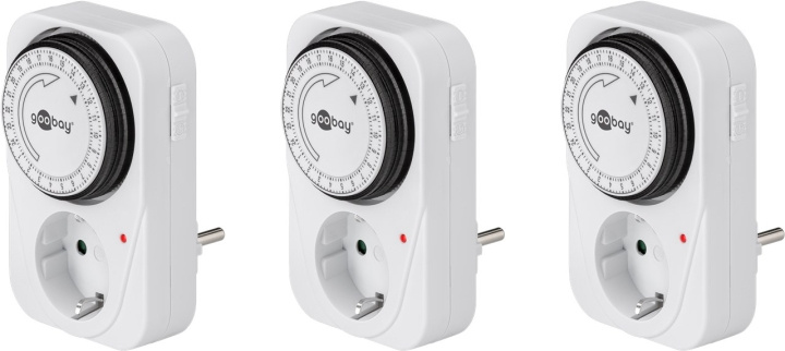 Goobay Set med 3, analog timer Lätt att använda en analog timer in the group HOME, HOUSEHOLD & GARDEN / Electricity & Lighting / Timers at TP E-commerce Nordic AB (C44044)