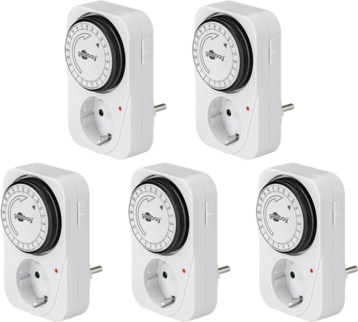 Goobay Set med 5, analog timer Lätt att använda en analog timer in the group HOME, HOUSEHOLD & GARDEN / Electricity & Lighting / Timers at TP E-commerce Nordic AB (C44045)