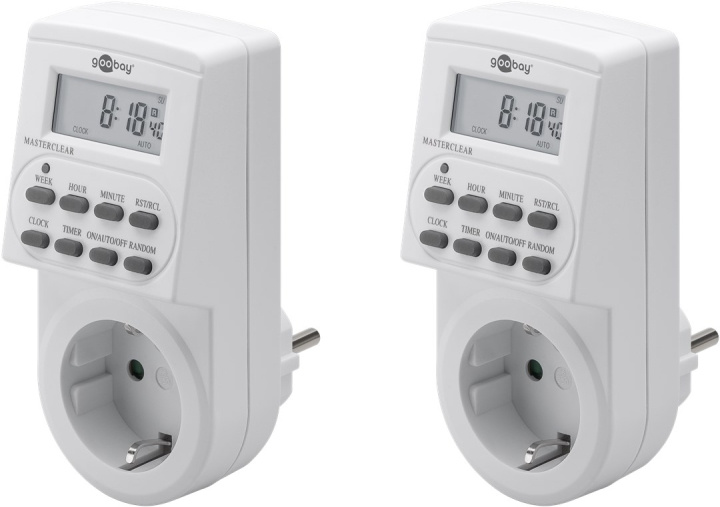 Goobay Set med 2, digital timer Lättanvänd digital timer in the group HOME, HOUSEHOLD & GARDEN / Electricity & Lighting / Timers at TP E-commerce Nordic AB (C44048)