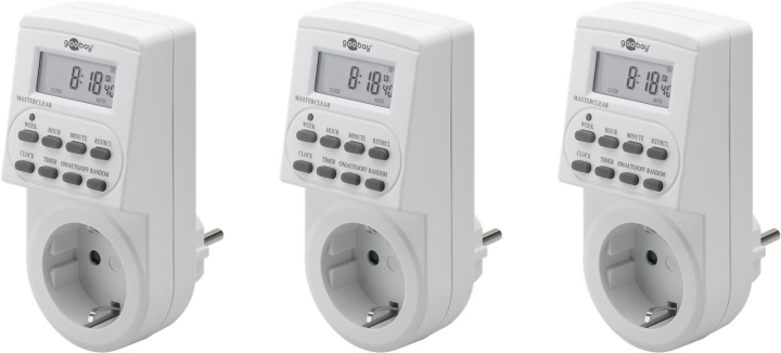 Goobay Set med 3, digital timer Lättanvänd digital timer in the group HOME, HOUSEHOLD & GARDEN / Electricity & Lighting / Timers at TP E-commerce Nordic AB (C44049)