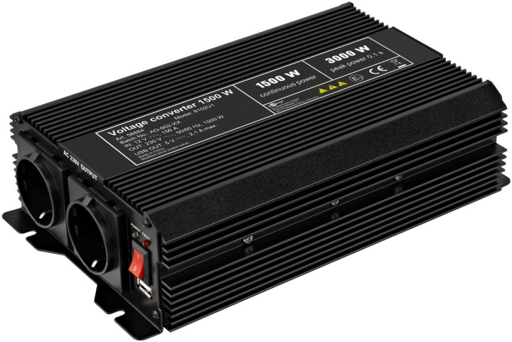 Goobay Spänningsomvandlare DC/AC (12V-230V / 1500W) omvandlar 12 V DC till 230 V AC in the group HOME, HOUSEHOLD & GARDEN / Electricity & Lighting / Voltage converters at TP E-commerce Nordic AB (C44067)