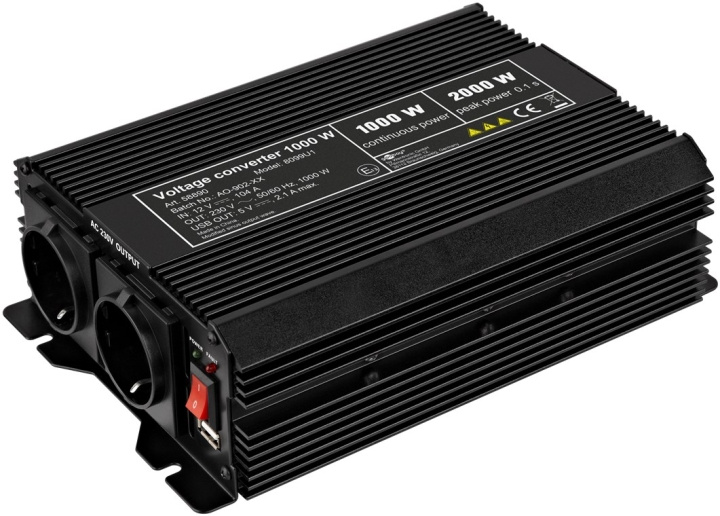 Goobay Spänningsomvandlare DC/AC (12 V - 230 V/1000 W) omvandlar 12 V DC till 230 V AC in the group HOME, HOUSEHOLD & GARDEN / Electricity & Lighting / Voltage converters at TP E-commerce Nordic AB (C44068)