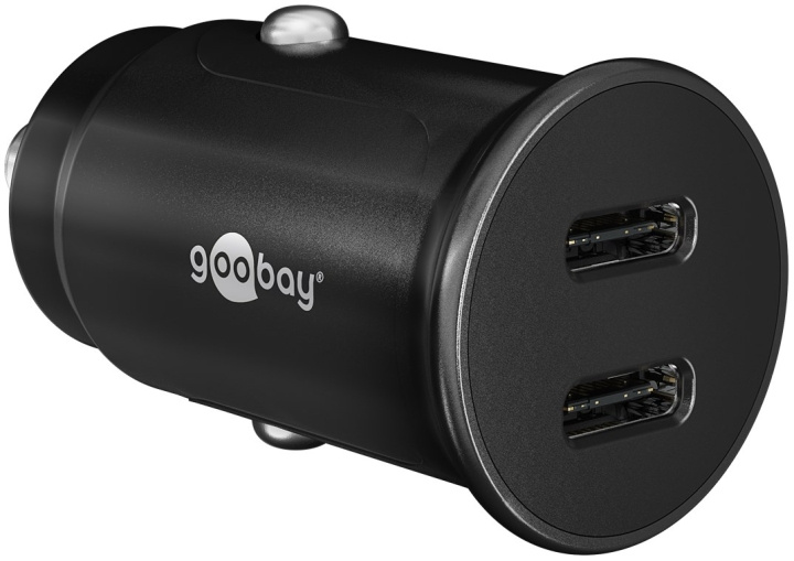 Goobay Dual-USB-C™ PD (Power Delivery) Auto Fast Charger (30 W) 30 W (12/24 V)lämplig för enheter med USB-C™ (Ström Delivery), såsom iPhone 12 in the group SMARTPHONE & TABLETS / Chargers & Cables / Car chargers / Car chargers Type-C at TP E-commerce Nordic AB (C44082)