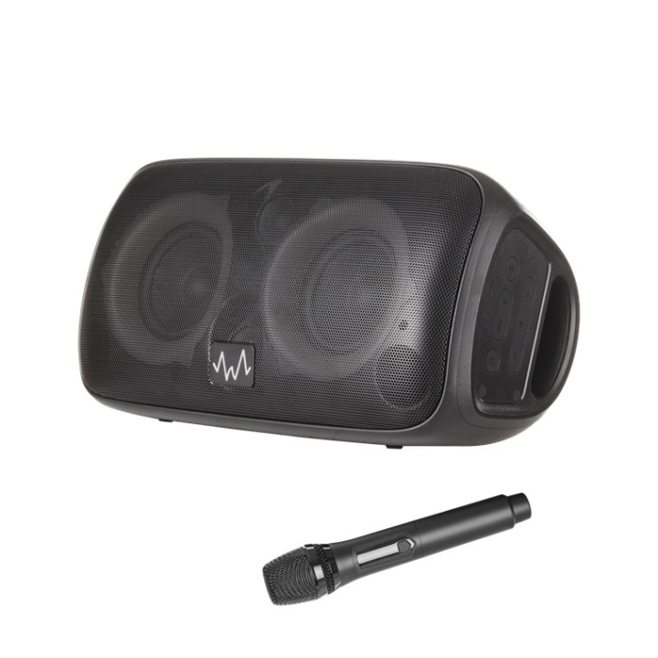 Waveaudio Wave Partyhögtalare bärbar Bluetooth-högtalare med mikrofon och LED-lampor för musiknjutning när som helst, var som helst in the group HOME ELECTRONICS / Audio & Picture / Speakers & accessories / Bluetooth Speakers / Portable speakers at TP E-commerce Nordic AB (C44087)