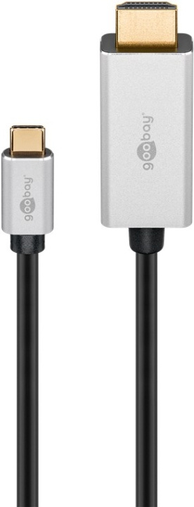 Goobay USB-C™ till HDMI™-adapterkabel, 2 m USB-C™-kontakt > HDMI™-kontakt (typ A) in the group HOME ELECTRONICS / Cables & Adapters / HDMI / Cables at TP E-commerce Nordic AB (C44088)