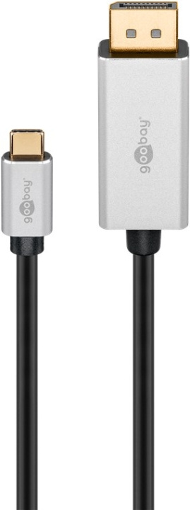 Goobay USB-C™ till DisplayPort™-adapterkabel, 2 m USB-C™-kontakt > DisplayPort™-kontakt in the group COMPUTERS & PERIPHERALS / Computer cables / DisplayPort / Cables at TP E-commerce Nordic AB (C44090)
