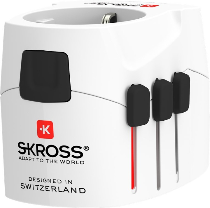 SKROSS Pro Light USB Världen lämplig för jordade och ojordade enheter (2- och 3-polig) in the group HOME, HOUSEHOLD & GARDEN / Electricity & Lighting / Travel adapters at TP E-commerce Nordic AB (C44097)