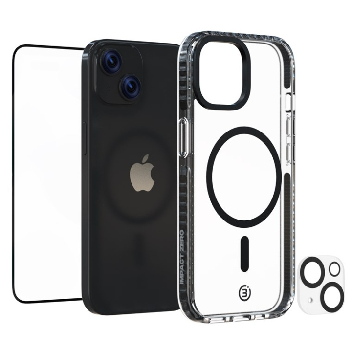 Impact Zero mobilskal 3in1-set kompatibel med Apple iPhone 15 Plus, transparent in the group SMARTPHONE & TABLETS / Phone cases / Apple / iPhone 15 at TP E-commerce Nordic AB (C44135)