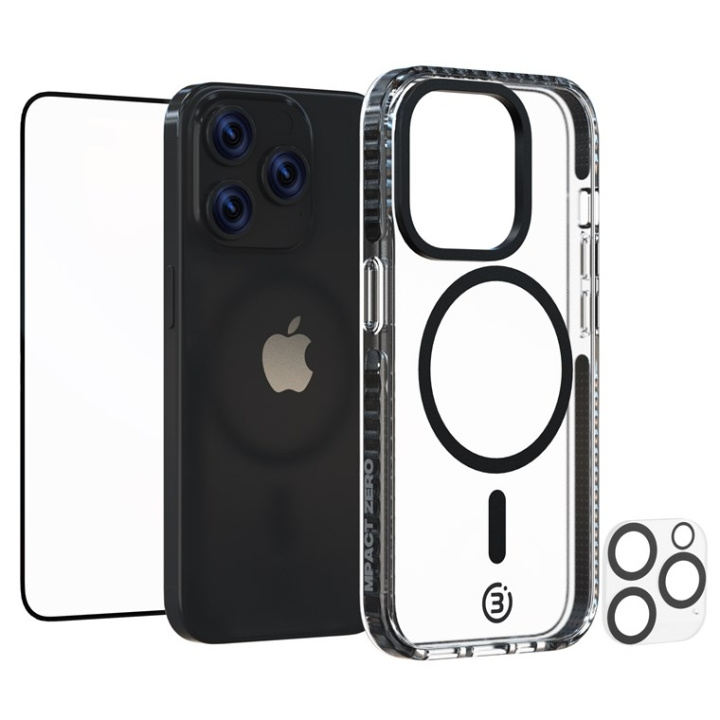 Impact Zero mobilskal 3in1-set kompatibel med Apple iPhone 15 Pro, transparent in the group SMARTPHONE & TABLETS / Phone cases / Apple / iPhone 15 at TP E-commerce Nordic AB (C44136)