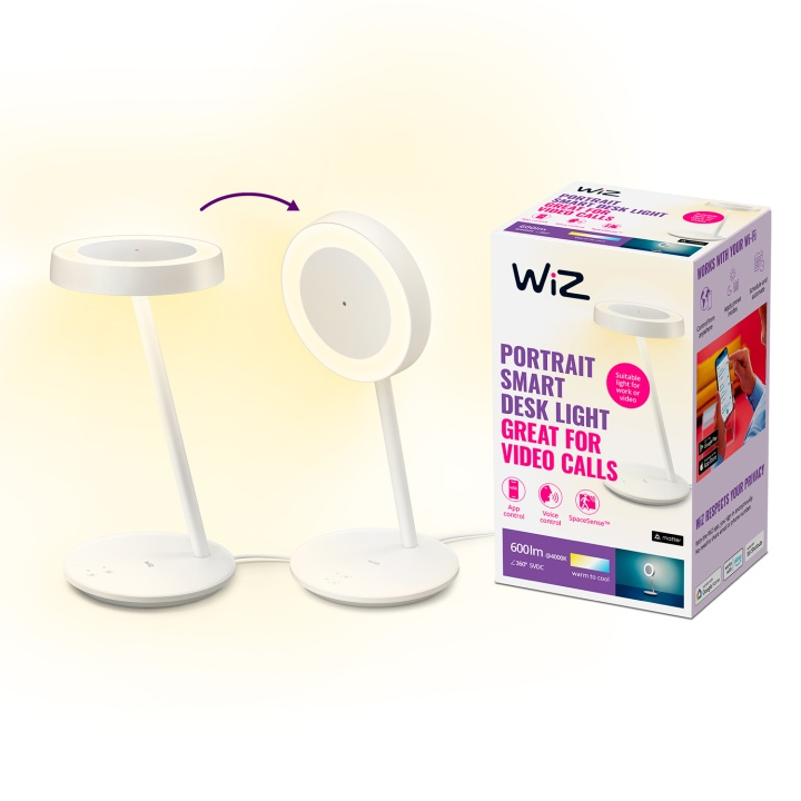 WiZ Portrait Smart skrivbordslampa/belysning för videosamtal 600lm in the group HOME, HOUSEHOLD & GARDEN / Smart home / Smart Lights at TP E-commerce Nordic AB (C44251)