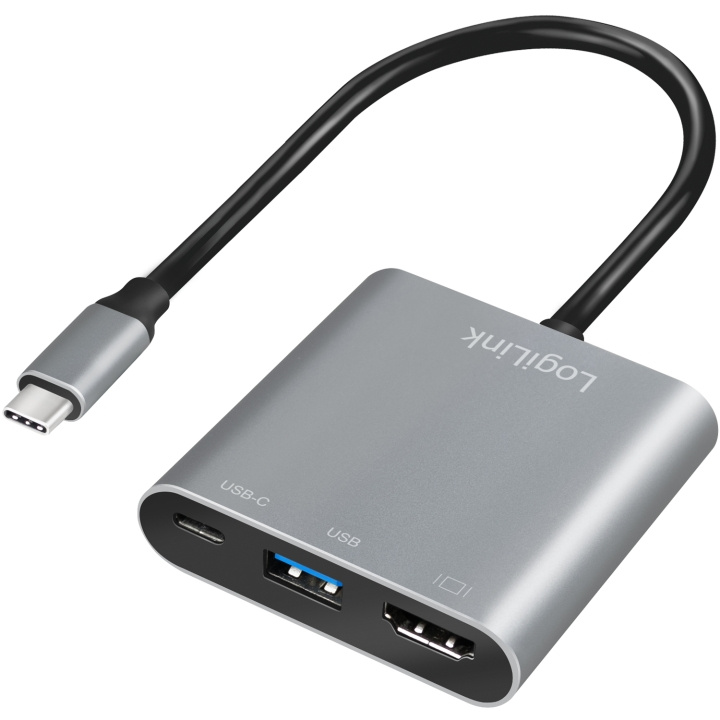 LogiLink USB-C -> HDMI/USB-A/USB-C PD 4K/60Hz in the group COMPUTERS & PERIPHERALS / Computer cables / USB / USB-C at TP E-commerce Nordic AB (C44264)