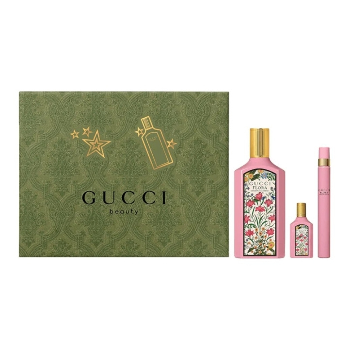 Gucci Giftset Gucci Flora Gorgeous Gardenia Edp 100ml + Edp 10ml + Edp 5ml in the group BEAUTY & HEALTH / Gift sets / Gift sets for her at TP E-commerce Nordic AB (C44311)