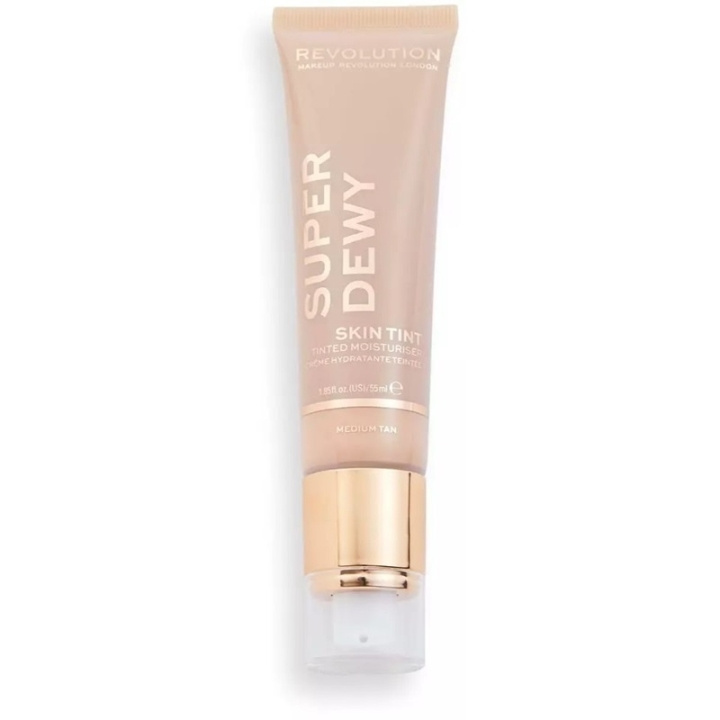 Makeup Revolution Superdewy Tinted Moisturiser - Medium Tan 55ml in the group BEAUTY & HEALTH / Makeup / Facial makeup / CC/BB Cream at TP E-commerce Nordic AB (C44350)