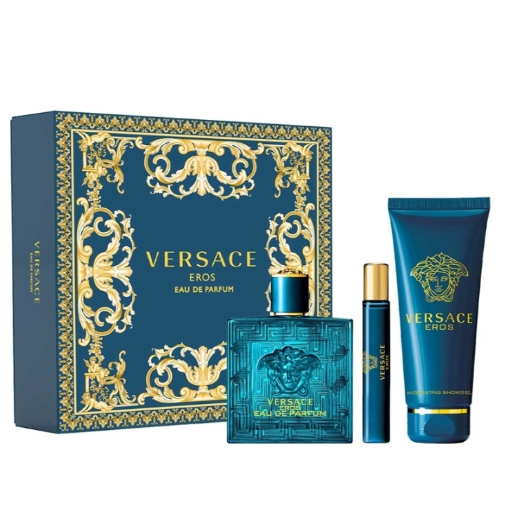 Versace Giftset Versace Eros Edp 100ml + Edp 10ml + SG 150ml in the group BEAUTY & HEALTH / Gift sets / Gift sets for him at TP E-commerce Nordic AB (C44368)