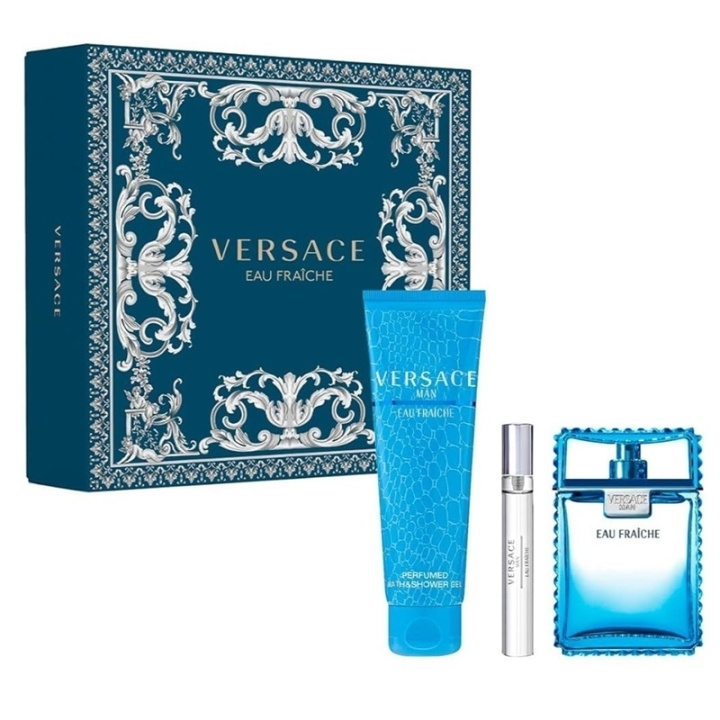 Versace Giftset Versace Man Eau Fraiche Edt 100ml + Edt 10ml + SG 150ml in the group BEAUTY & HEALTH / Gift sets / Gift sets for him at TP E-commerce Nordic AB (C44371)