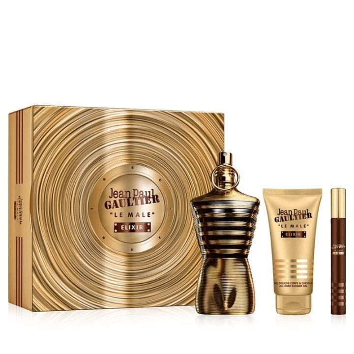 Jean Paul Gaultier Giftset Jean Paul Gaultier Le Male Elixir Edp 125ml + 75ml Shower Gel + Edp 10ml in the group BEAUTY & HEALTH / Gift sets / Gift sets for him at TP E-commerce Nordic AB (C44379)