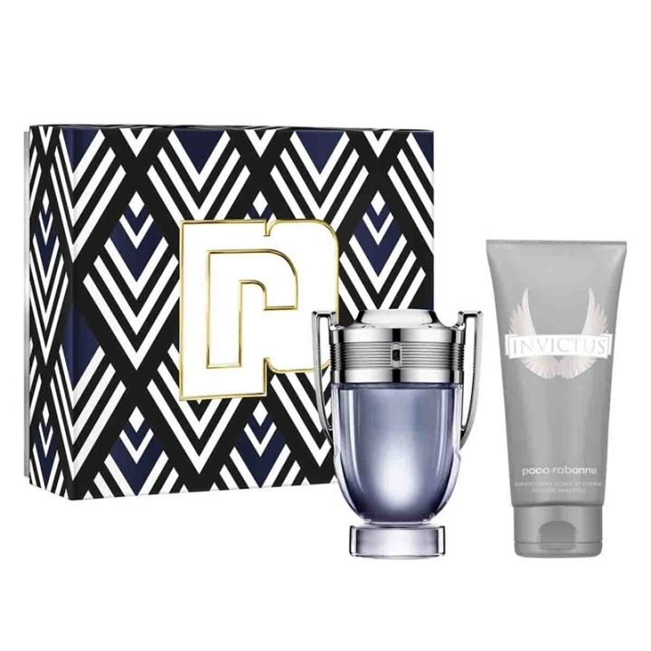 Paco Rabanne Giftset Paco Rabanne Invictus Edt 100ml + All Over Shampoo 100ml in the group BEAUTY & HEALTH / Gift sets / Gift sets for him at TP E-commerce Nordic AB (C44384)