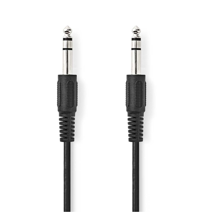 Nedis Stereo Audio Cable | 6.35 mm Male | 6.35 mm Male | Nickel Plated | 2.00 m | Round | Black | Label in the group HOME ELECTRONICS / Cables & Adapters / Audio analog / 3.5 mm at TP E-commerce Nordic AB (C44403)