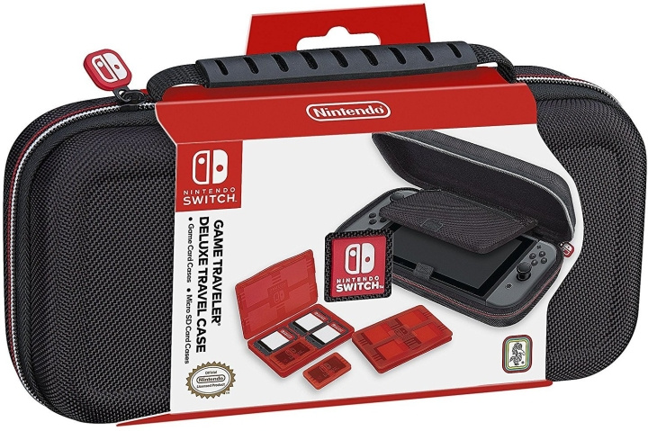 Nintendo Deluxe reseväska, svart, Switch in the group HOME ELECTRONICS / Game consoles & Accessories / Nintendo Switch / Accessories at TP E-commerce Nordic AB (C44464)
