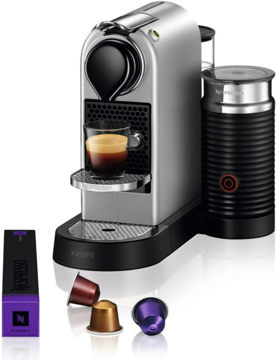 Krups Nespresso Citiz & Milk Kapselmaskin, Silver in the group HOME, HOUSEHOLD & GARDEN / Household appliances / Coffee makers and accessories / Espresso Machines at TP E-commerce Nordic AB (C44481)