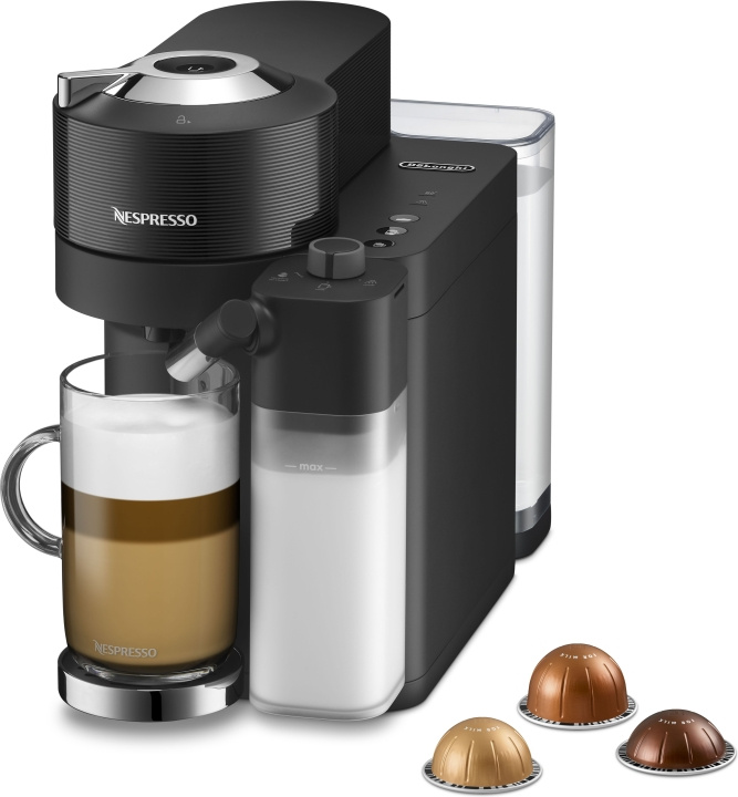 DeLonghi Nespresso Vertuo Lattissima ENV300.B Kapselmaskin, Svart in the group HOME, HOUSEHOLD & GARDEN / Household appliances / Coffee makers and accessories / Drip coffee makers at TP E-commerce Nordic AB (C44528)