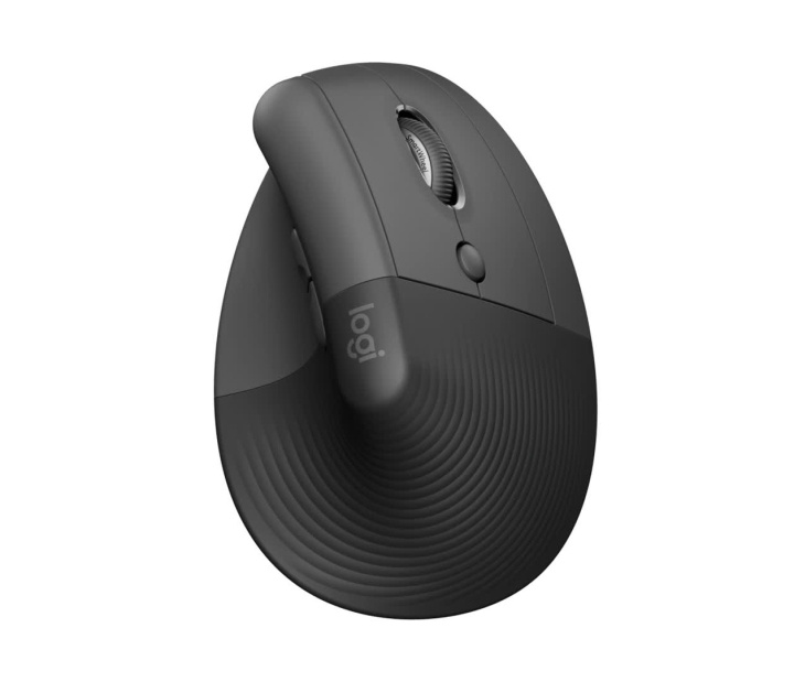 Logitech Lift Right Vertical Ergonomic Mouse, Graphite/Black in the group COMPUTERS & PERIPHERALS / Mice & Keyboards / Mice / Wireless at TP E-commerce Nordic AB (C44934)