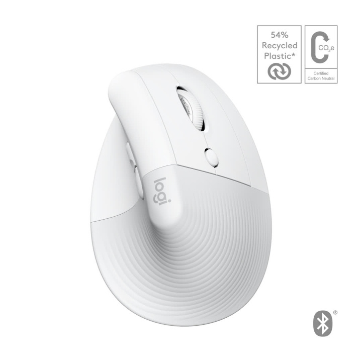 Logitech Lift for Mac Vertical Ergonomic Mouse, Off-White/Pa in the group COMPUTERS & PERIPHERALS / Mice & Keyboards / Mice / Wireless at TP E-commerce Nordic AB (C44937)