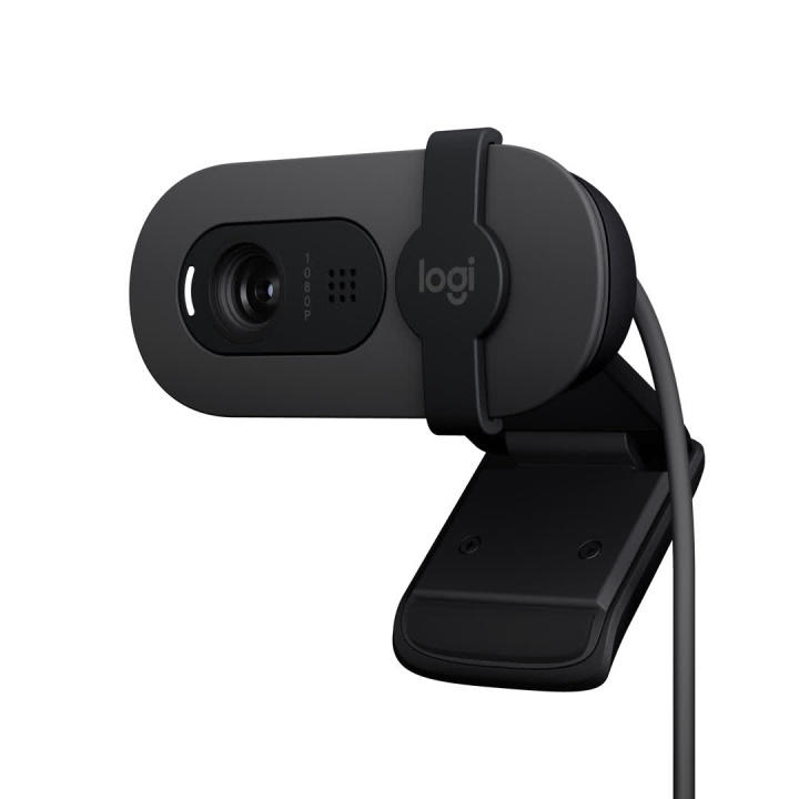 Logitech Brio 100 Full HD Webcam, Graphite in the group COMPUTERS & PERIPHERALS / Computer accessories / Web cameras at TP E-commerce Nordic AB (C44951)