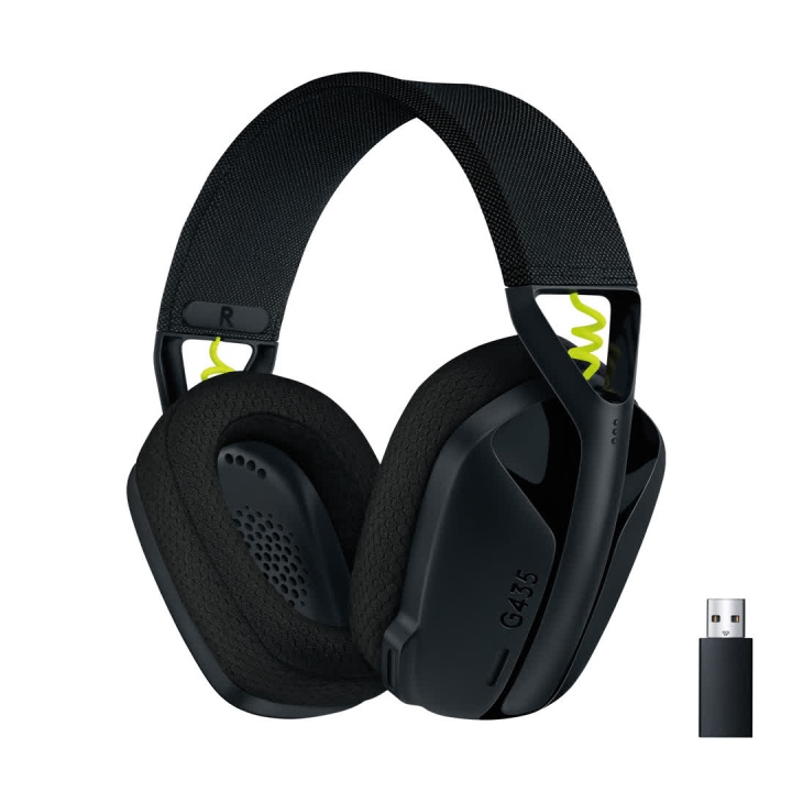 Logitech G435 LIGHTSPEED Wireless Gaming Headset, Black in the group COMPUTERS & PERIPHERALS / GAMING / Headset at TP E-commerce Nordic AB (C44963)