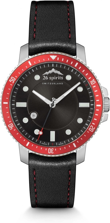 26 Spirits The Red & Black Diver Swan Armbandsur, 42mm in the group Sport, leisure & Hobby / Accessories / Watches at TP E-commerce Nordic AB (C45283)