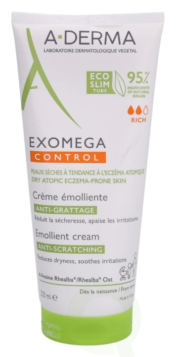 A-Derma Exomega Control Emollient Cream 200 ml in the group BEAUTY & HEALTH / Skin care / Body health / Body lotion at TP E-commerce Nordic AB (C45858)