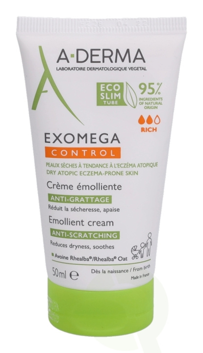 A-Derma Exomega Control Emollient Cream 50 ml in the group BEAUTY & HEALTH / Skin care / Body health / Body lotion at TP E-commerce Nordic AB (C45859)