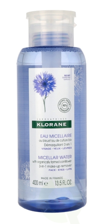 Klorane 3 In 1 Make-Up Remover - Cornflower 400 ml in the group BEAUTY & HEALTH / Makeup / Makeup removal at TP E-commerce Nordic AB (C46611)