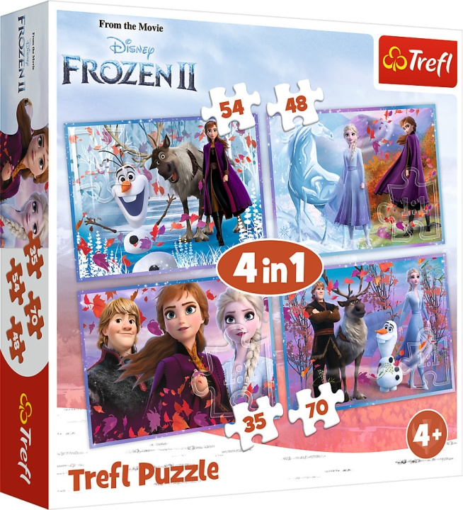 TREFL Frozen 2, 4 i 1 pussel, 35+48+54+70 bitar in the group TOYS, KIDS & BABY PRODUCTS / Toys / Puzzles at TP E-commerce Nordic AB (C46756)