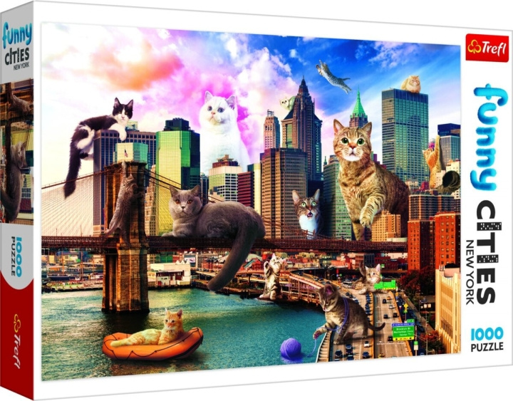 TREFL Cats in New York pussel, 1000 bitar in the group TOYS, KIDS & BABY PRODUCTS / Toys / Puzzles at TP E-commerce Nordic AB (C46774)