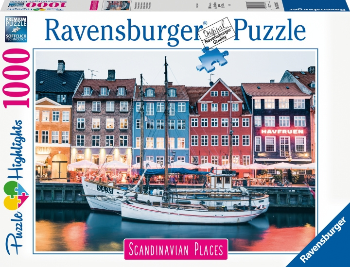 Ravensburger Copenhagen Danmark pussel, 1000 bitar in the group TOYS, KIDS & BABY PRODUCTS / Toys / Puzzles at TP E-commerce Nordic AB (C46783)