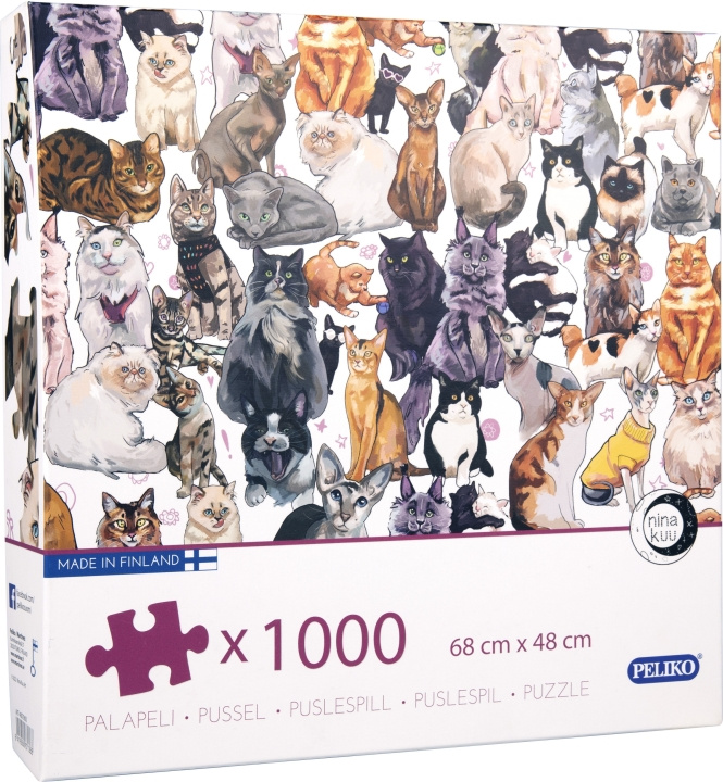Peliko Cats pussel, 1000 bitar in the group Sport, leisure & Hobby / Hobby / Puzzle at TP E-commerce Nordic AB (C46895)