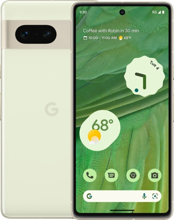Google Pixel 7 5G -puhelin, 128/8 Gt, Lemongrass in the group SMARTPHONE & TABLETS / Mobile phones & smartphones at TP E-commerce Nordic AB (C46955)