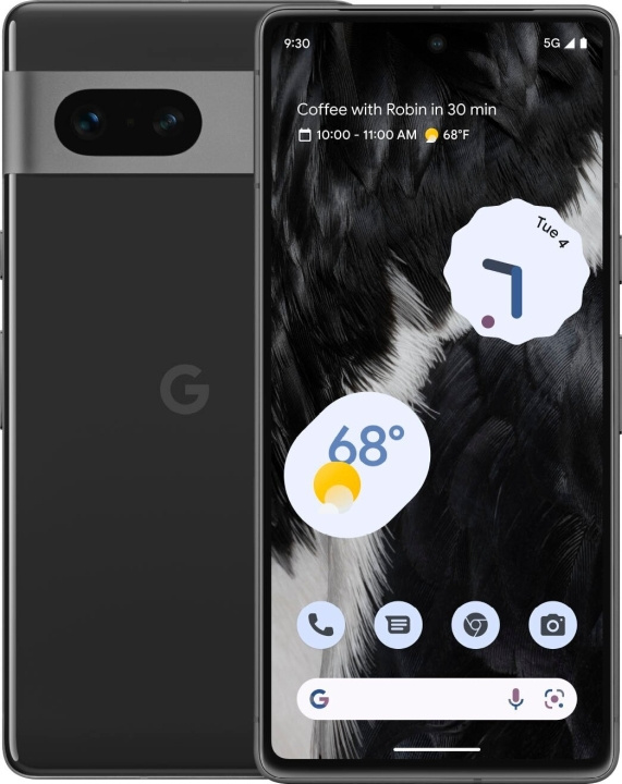Google Pixel 7 5G -puhelin, 128/8 Gt, Obsidian in the group SMARTPHONE & TABLETS / Mobile phones & smartphones at TP E-commerce Nordic AB (C46957)