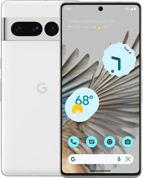 Google Pixel 7 Pro 5G -puhelin, 128/12 Gt, Snow in the group SMARTPHONE & TABLETS / Mobile phones & smartphones at TP E-commerce Nordic AB (C46960)