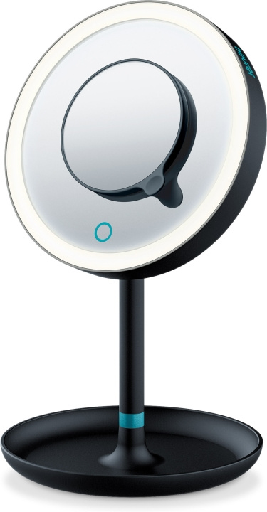 Beurer BS 45 sminkspegel, svart 17,5 cm, med LED-ljus och förstoringsspegel, batteridriven in the group BEAUTY & HEALTH / Makeup / Make up mirror at TP E-commerce Nordic AB (C46988)