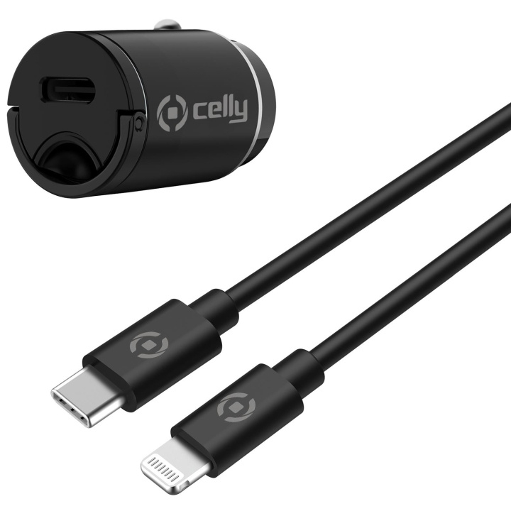 Celly Billaddare Mini USB-C PD 20W + USB-C till Lightning-kabel in the group SMARTPHONE & TABLETS / Chargers & Cables / Car chargers / Car chargers Type-C at TP E-commerce Nordic AB (C47163)
