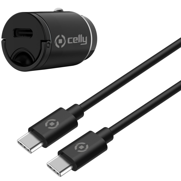 Celly Billaddare Mini USB-C PD 20W + USB-C till USB-C-kabel in the group SMARTPHONE & TABLETS / Chargers & Cables / Car chargers / Car chargers Type-C at TP E-commerce Nordic AB (C47164)