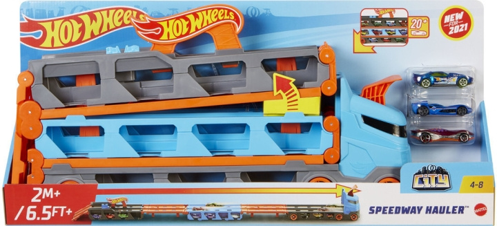 Hot Wheels City Speedway Hauler Truck in the group TOYS, KIDS & BABY PRODUCTS / Toys / Toys at TP E-commerce Nordic AB (C47188)