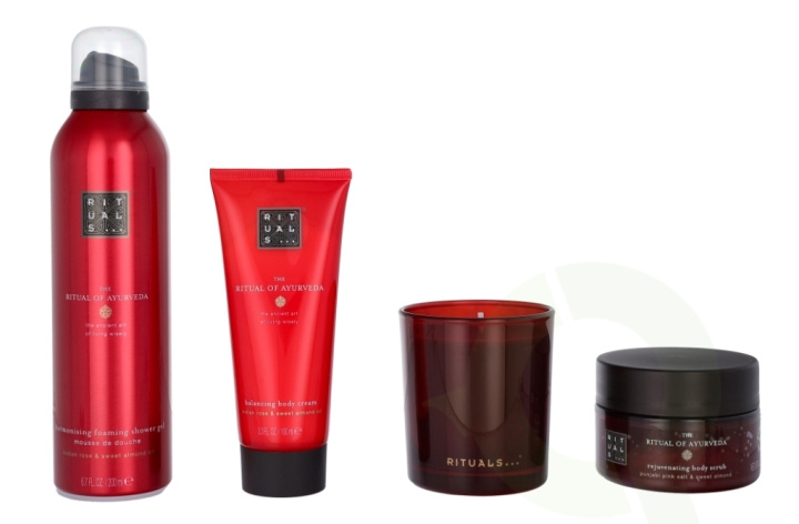 Rituals Ayurveda Set 565 ml Body Cream 100ml/Body Scrub 125gr/Foaming Shower Gel 200ml/Candle 140gr in the group BEAUTY & HEALTH / Gift sets / Gift sets for her at TP E-commerce Nordic AB (C47431)